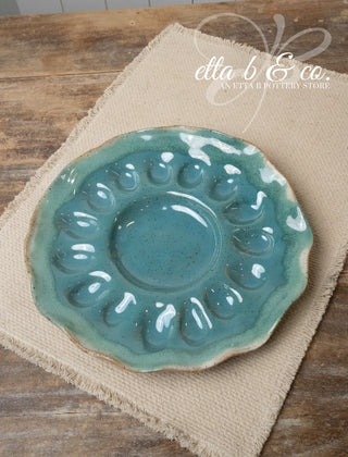 Handcrafted Egg Platter, Capri