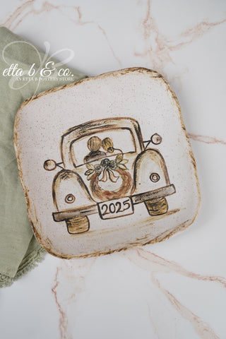 Just Married Plate, Vintage Car 2025